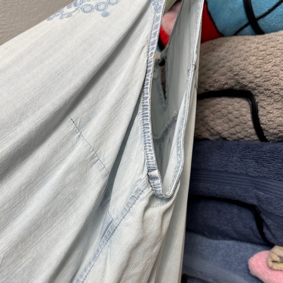 Maurices Light Blue Embroidered Tank Top - Picture 3 of 8